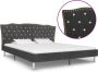 VidaLife Bedframe stof donkergrijs 160x200 cm - Thumbnail 1