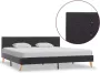 VidaLife Bedframe stof donkergrijs 180x200 cm - Thumbnail 2