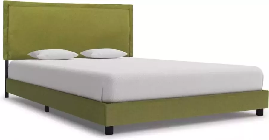 VidaLife Bedframe stof groen 120x200 cm