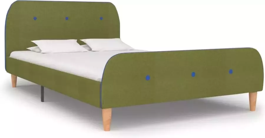 VidaLife Bedframe stof groen 120x200 cm