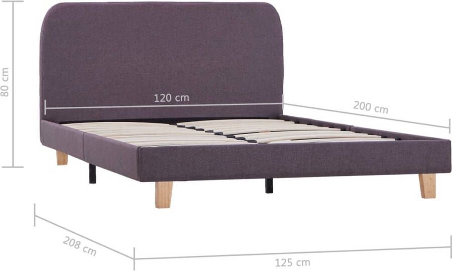 VidaLife Bedframe stof taupe 120x200 cm