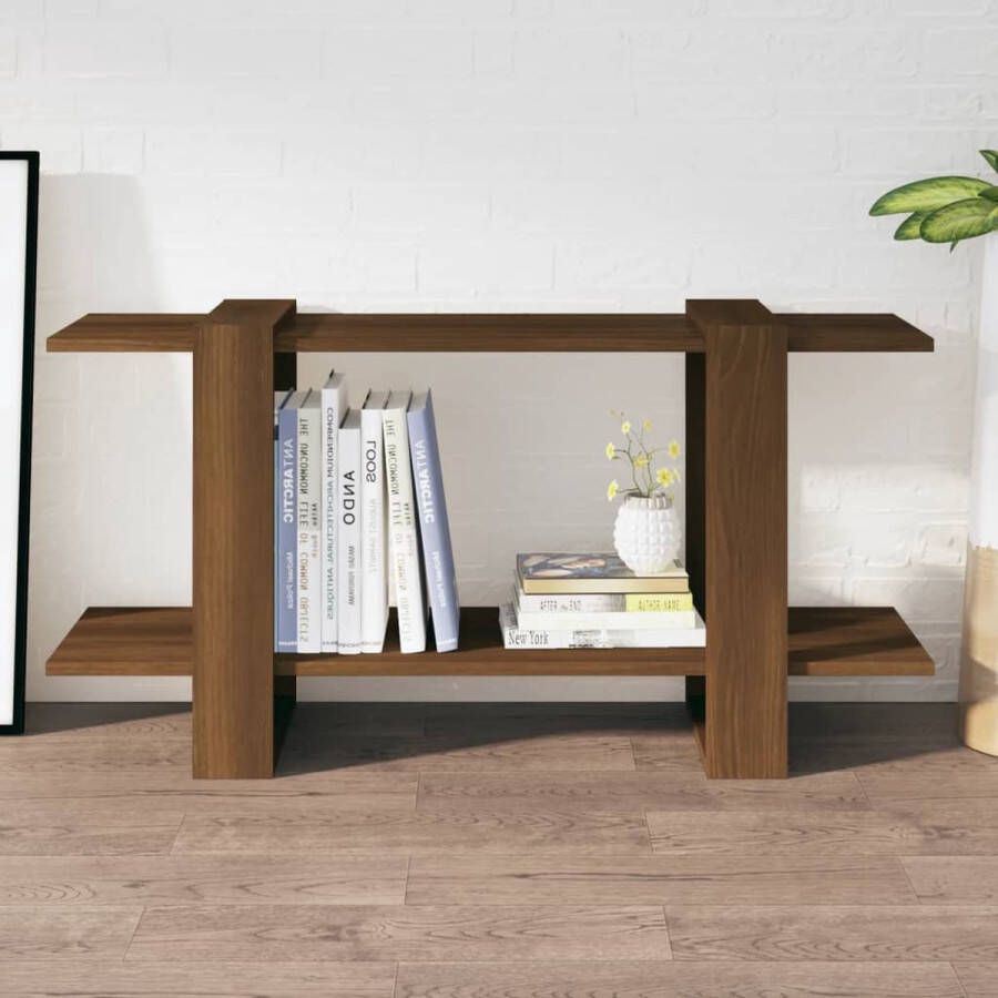 VidaLife Boekenkast 100x30x51 cm bewerkt hout bruineikenkleurig