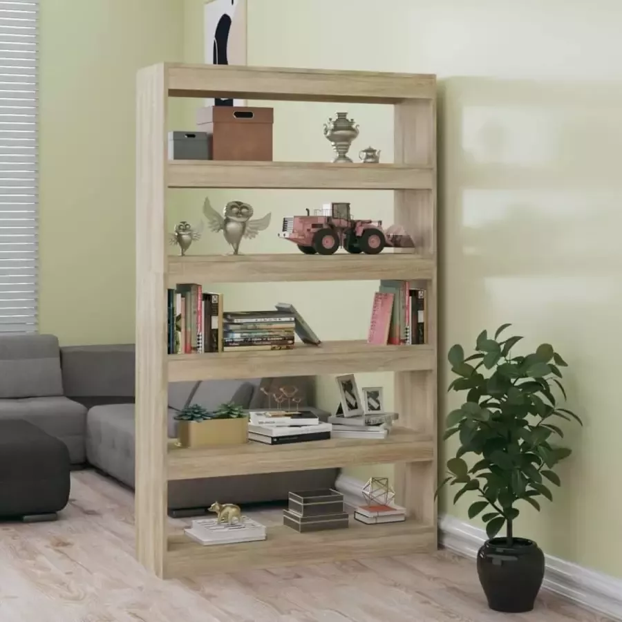 VidaLife Boekenkast kamerscherm 100x30x166 cm sonoma eikenkleurig