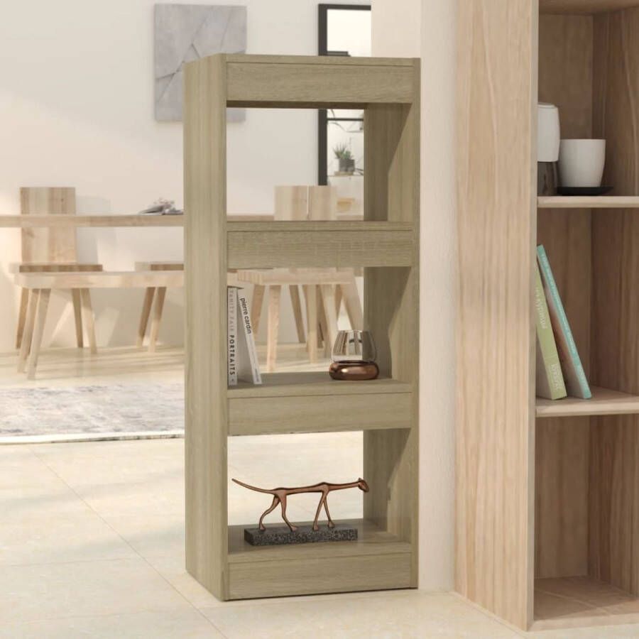 VidaLife Boekenkast kamerscherm 40x30x103 cm spaanplaat sonoma eiken