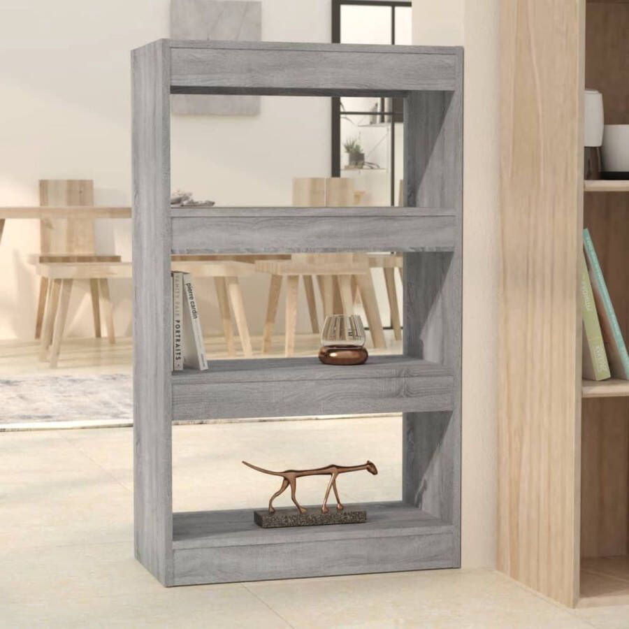 VidaLife Boekenkast kamerscherm 60x30x103 cm spaanplaat grijs sonoma