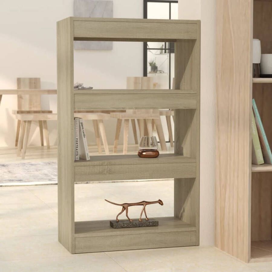 VidaLife Boekenkast kamerscherm 60x30x103 cm spaanplaat sonoma eiken