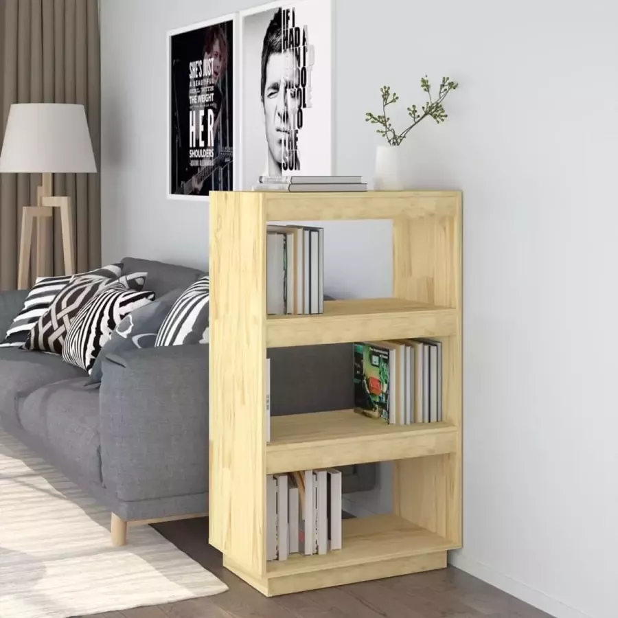 VidaLife Boekenkast kamerscherm 60x35x103 cm massief grenenhout