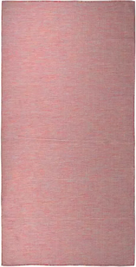 VidaLife Buitenkleed platgeweven 100x200 cm rood