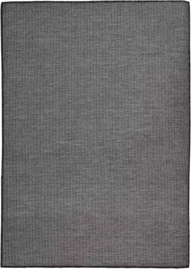 VidaLife Buitenkleed platgeweven 140x200 cm grijs