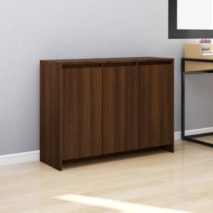 VidaLife Dressoir 102x33x75 cm spaanplaat bruineikenkleurig