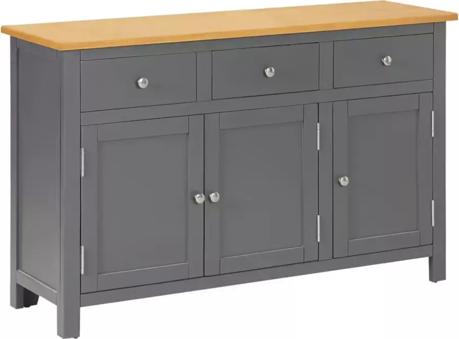 VidaLife Dressoir 110x33 5x70 cm massief eikenhout