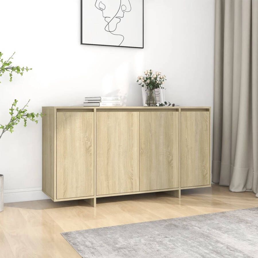 VidaLife Dressoir 135x41x75 cm spaanplaat sonoma eikenkleurig