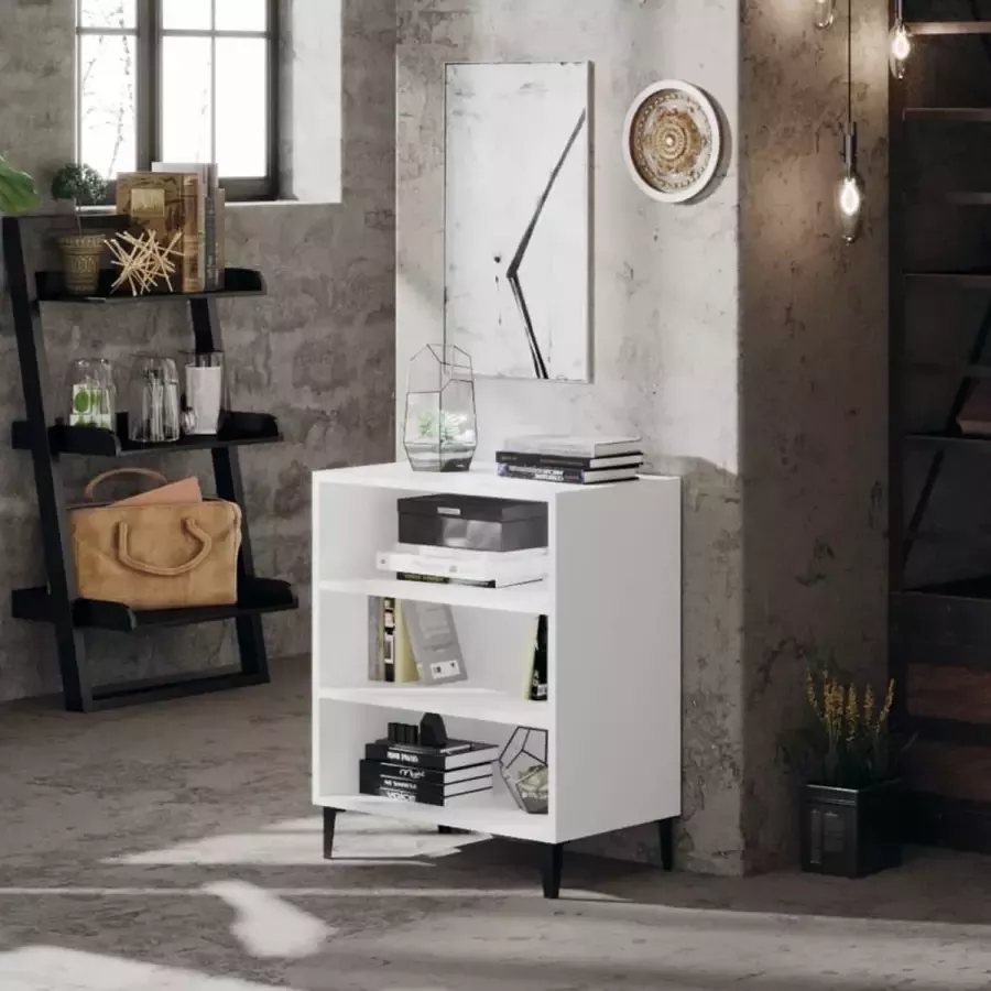 VidaLife Dressoir 57x35x70 cm spaanplaat wit