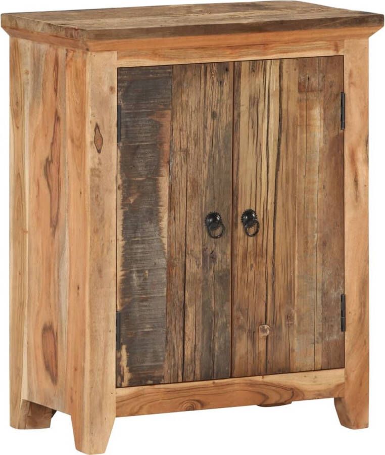 VidaLife Dressoir 60x33x75 cm massief acaciahout en gerecycled hout