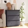 VidaLife Dressoir 60x34x75 cm massief grenenhout grijs - Thumbnail 2