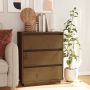 VidaLife Dressoir 60x34x75 cm massief grenenhout honingbruin - Thumbnail 1