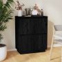 VidaLife Dressoir 60x34x75 cm massief grenenhout zwart - Thumbnail 1