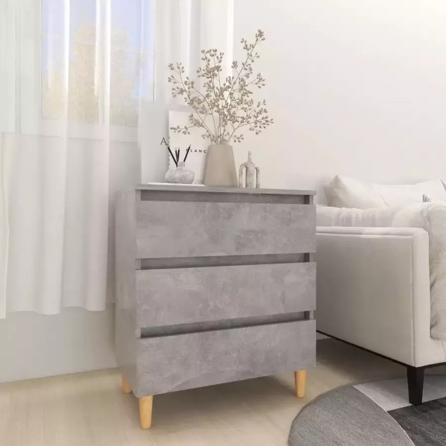 VidaLife Dressoir 60x35x69 cm spaanplaat betongrijs