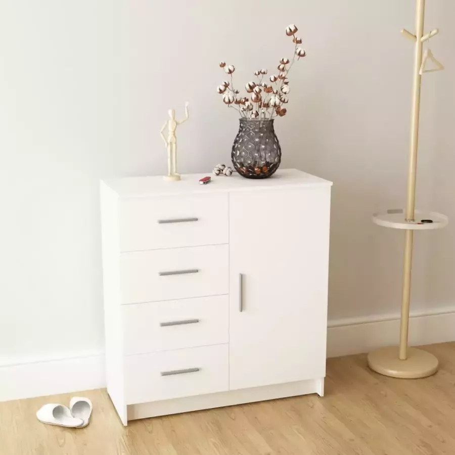 VidaLife Dressoir 79x35x88 cm spaanplaat wit