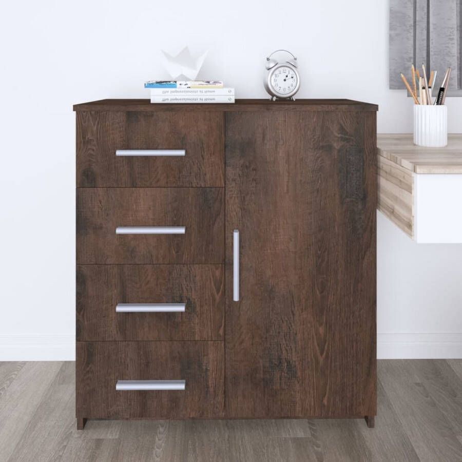 VidaLife Dressoir 79x35x88 spaanplaat gerookt eikenkleurig