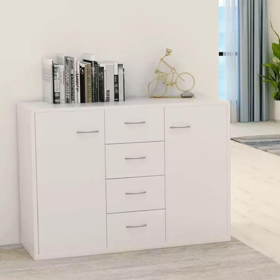 VidaLife Dressoir 88x30x65 cm spaanplaat wit