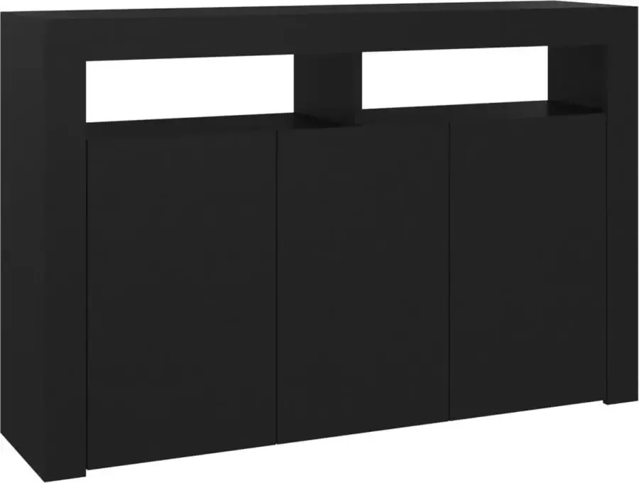 VidaLife Dressoir met LED-verlichting 115 5x30x75 cm zwart