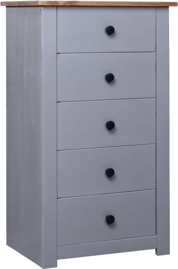 VidaLife Dressoir Panama Range 46x40x89 cm grenenhout grijs