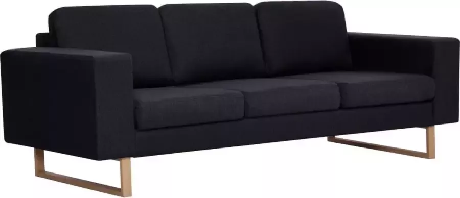 VidaLife Driezitsbank stof zwart - Foto 2