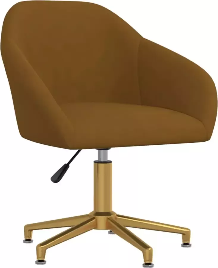 VidaLife Eetkamerstoel draaibaar fluweel bruin - Foto 10