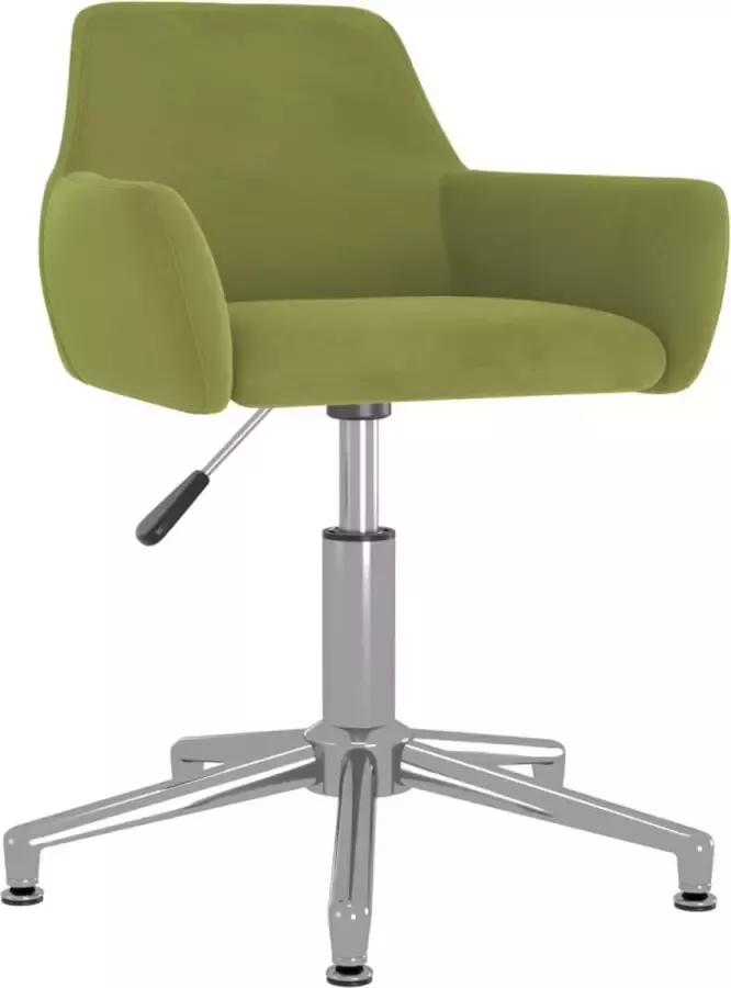 VidaLife Eetkamerstoel draaibaar fluweel lichtgroen - Foto 9