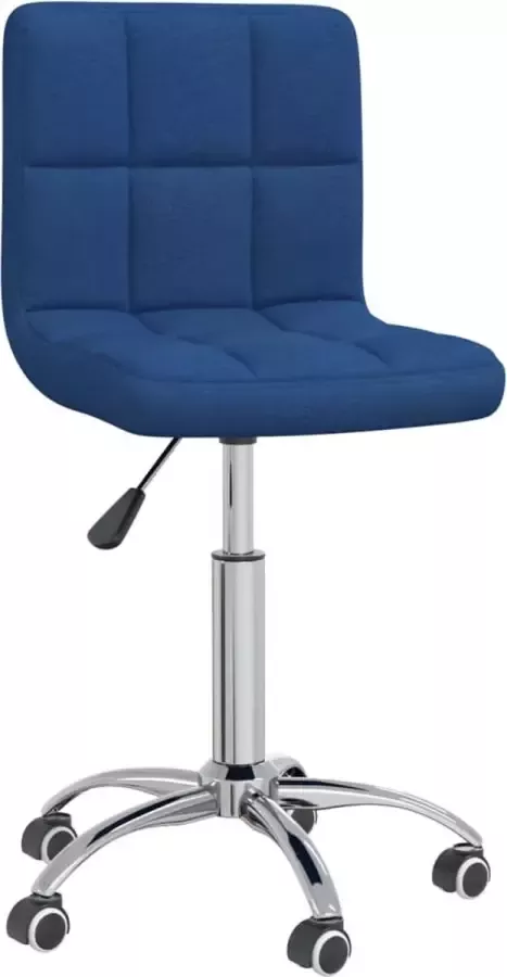 VidaLife Eetkamerstoel draaibaar stof blauw - Foto 13