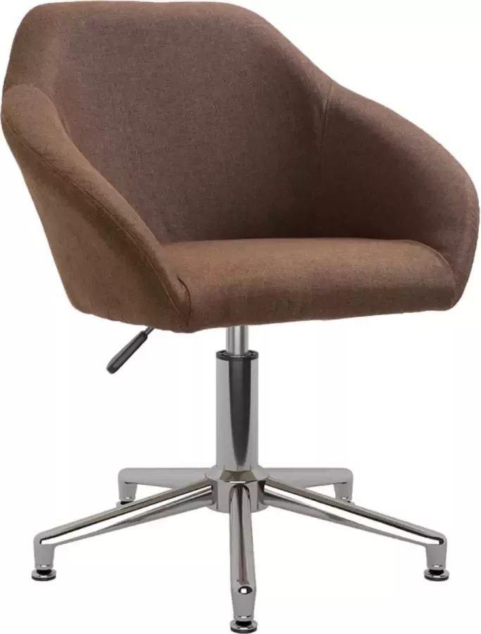 VidaLife Eetkamerstoel draaibaar stof bruin - Foto 9