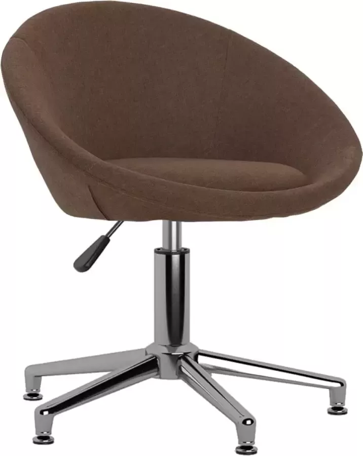 VidaLife Eetkamerstoel draaibaar stof bruin - Foto 8