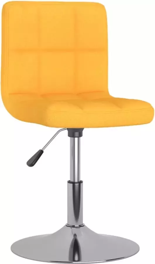 VidaLife Eetkamerstoel draaibaar stof geel - Foto 12