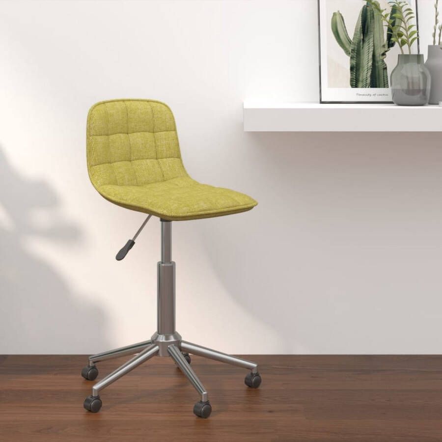 VidaLife Eetkamerstoel draaibaar stof groen - Foto 3