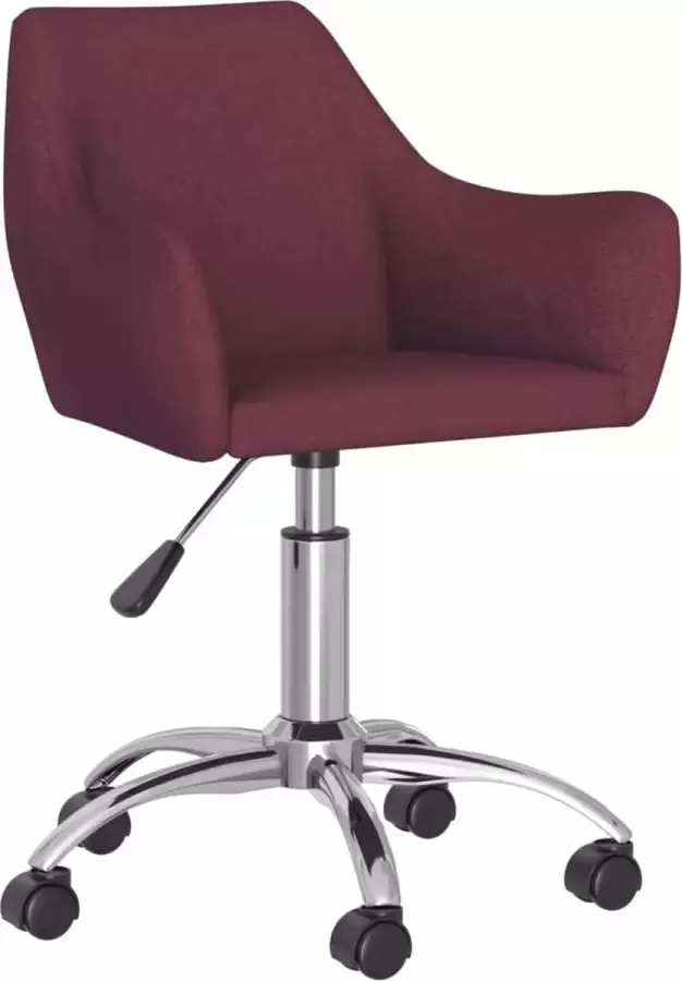 VidaLife Eetkamerstoel draaibaar stof paars - Foto 8