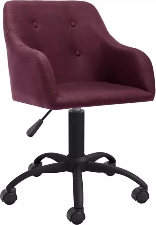 VidaLife Eetkamerstoel draaibaar stof paars - Foto 9