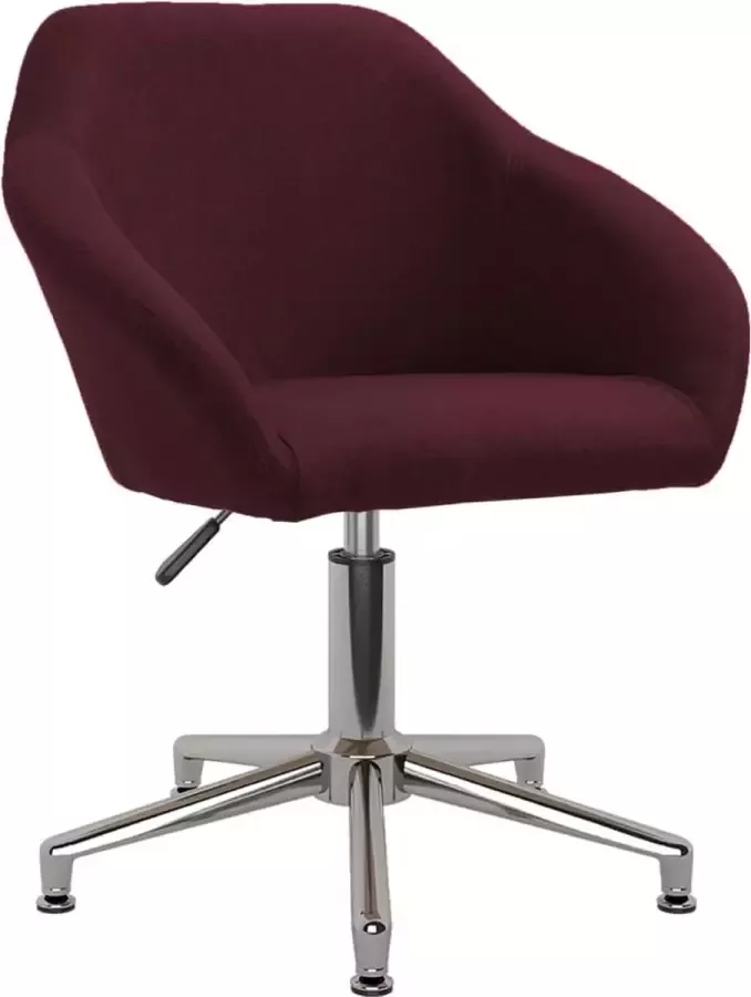 VidaLife Eetkamerstoel draaibaar stof paars - Foto 5