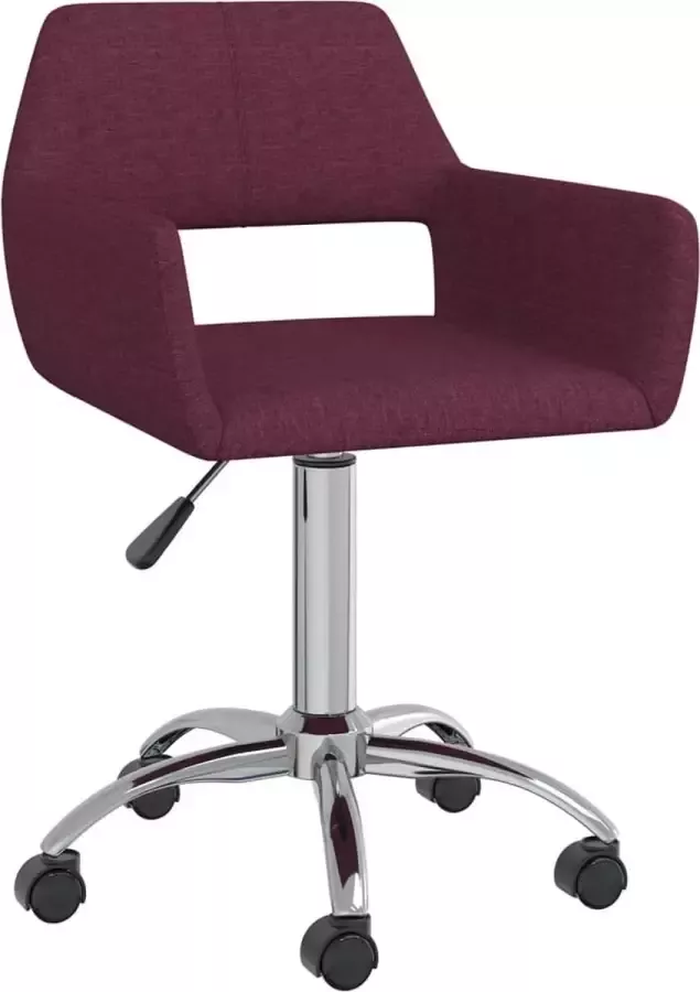 VidaLife Eetkamerstoel draaibaar stof paars - Foto 7