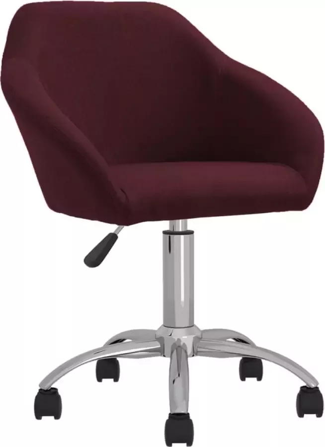 VidaLife Eetkamerstoel draaibaar stof paars - Foto 6