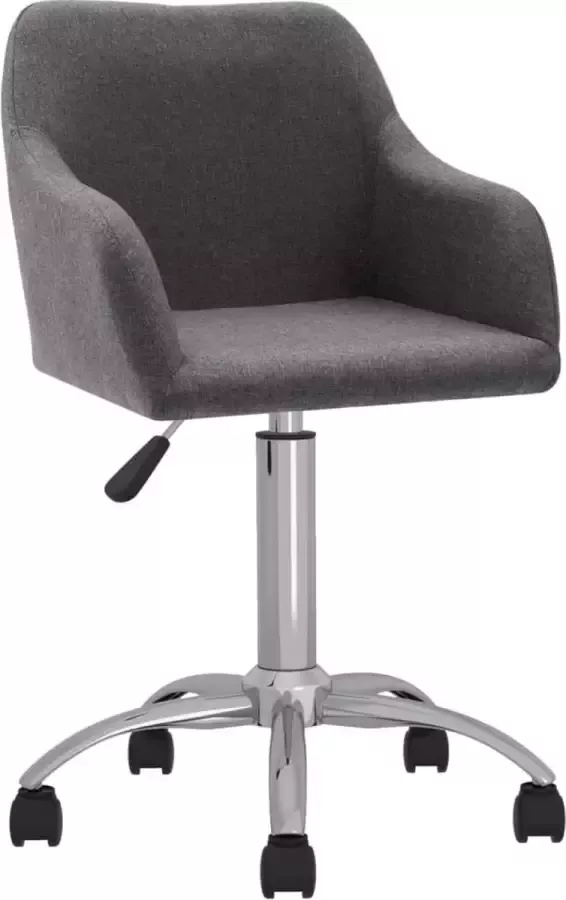 VidaLife Eetkamerstoel draaibaar stof taupe - Foto 14