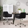 VidaLife Eetkamerstoelen 2 st draaibaar fluweel zwart - Thumbnail 2