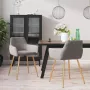 VidaLife Eetkamerstoelen 2 st fluweel lichtgrijs - Thumbnail 8