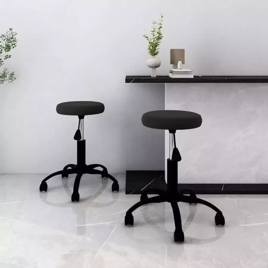 VidaLife Eetkamerstoelen 2 st fluweel zwart