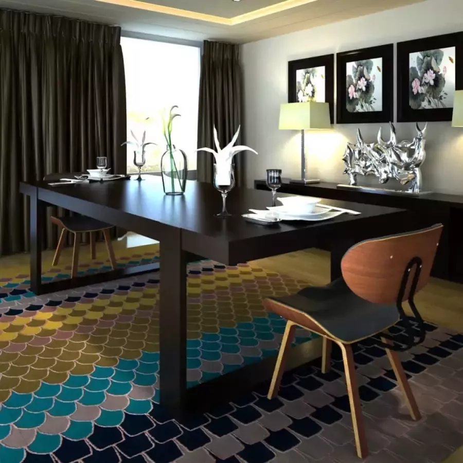 VidaLife Eetkamerstoelen 2 st gebogen hout en kunstleer - Foto 2