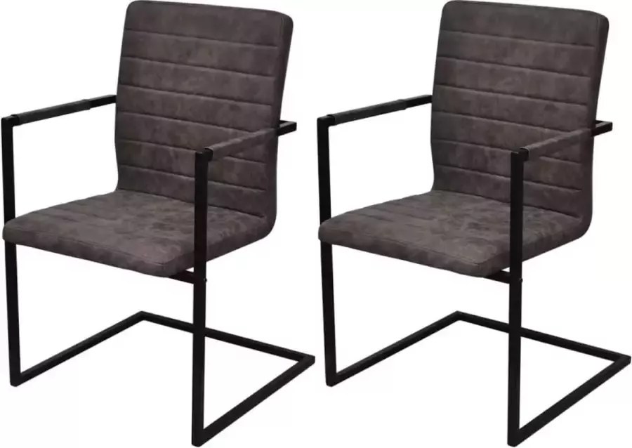 VidaLife Eetkamerstoelen 2 st kunstleer bruin - Foto 8
