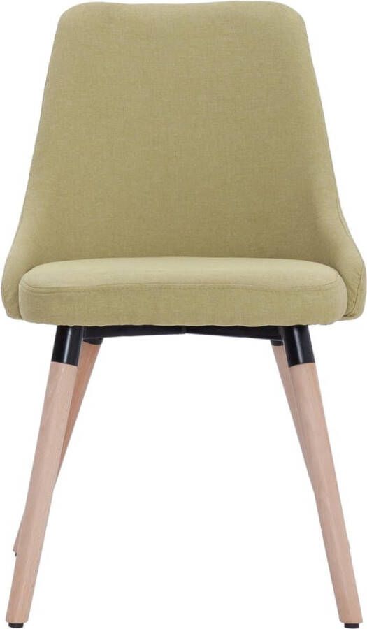 VidaLife Eetkamerstoelen 2 st stof groen