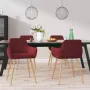 VidaLife Eetkamerstoelen 4 st fluweel wijnrood - Thumbnail 3