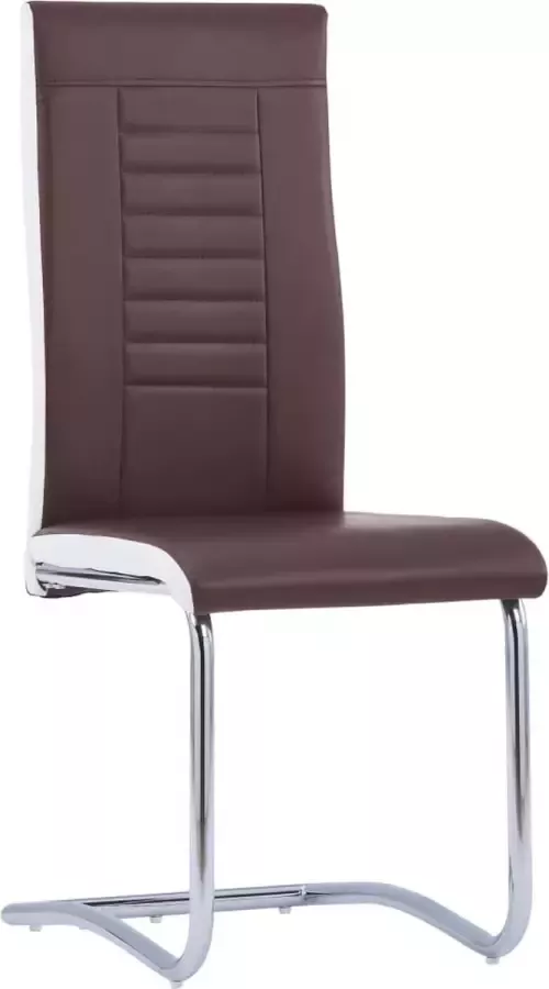 VidaLife Eetkamerstoelen 4 st kunstleer bruin - Foto 5
