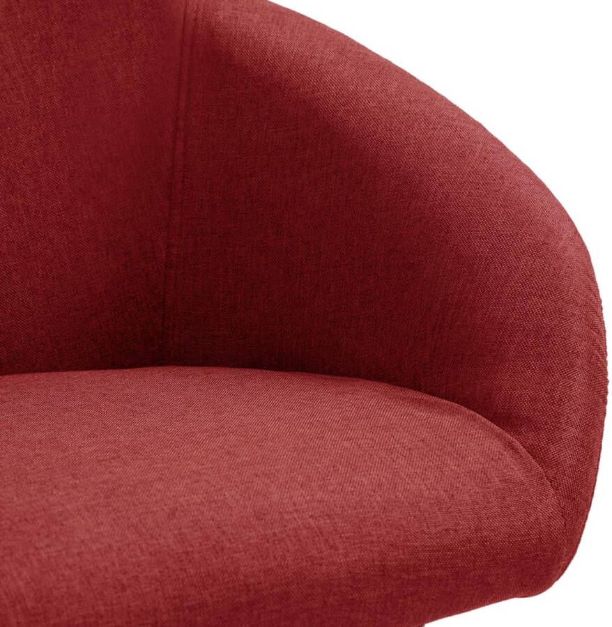 VidaLife Eetkamerstoelen 4 st stof wijnrood - Foto 6
